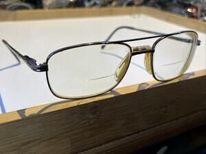 Priority Eyeglasses BEACON C2 56-17-145 Brown Silver Metal Full Rim Frames Only